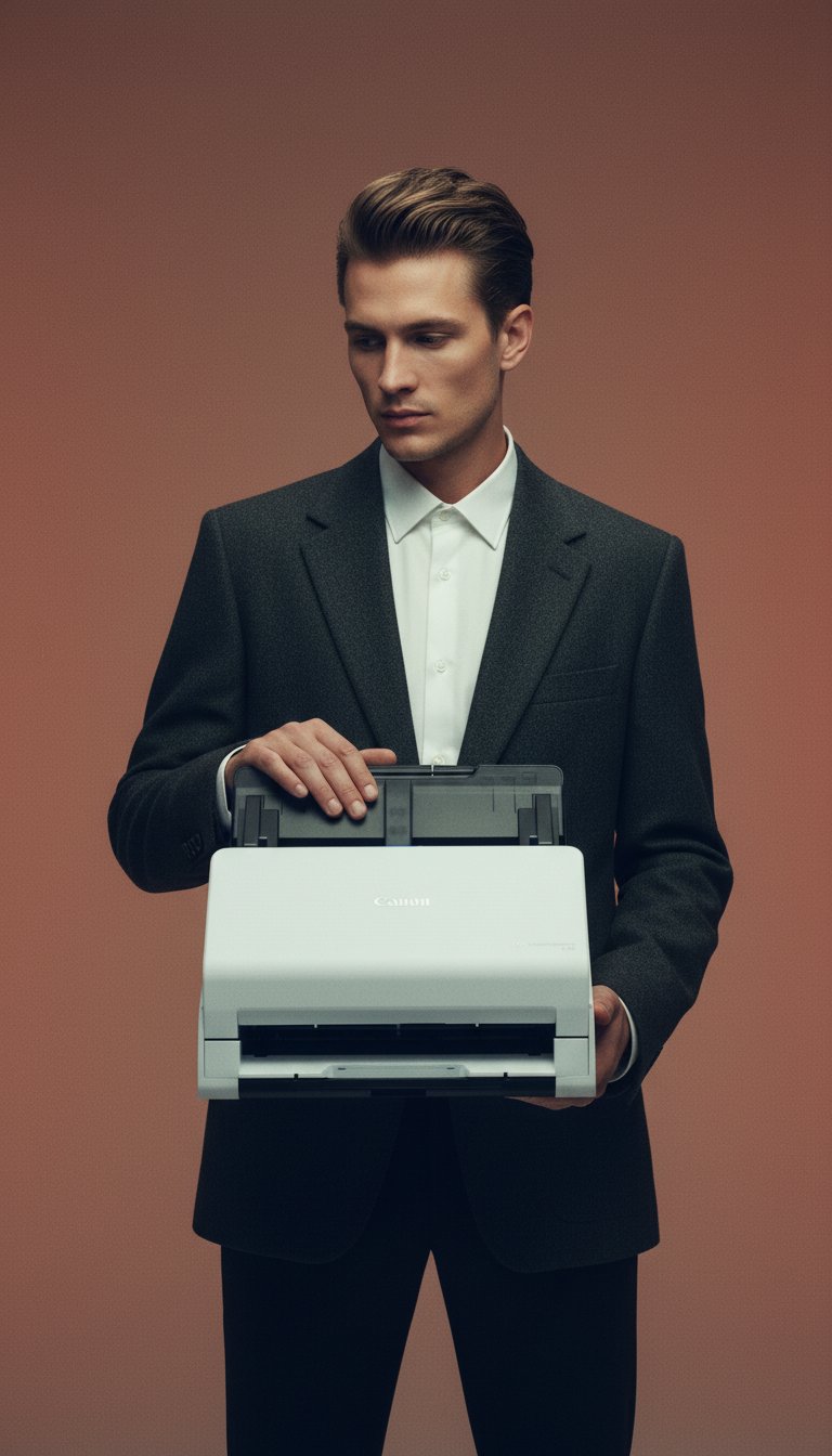 AI product shot of ScanSnap iX1600 Desktop Document Scanner Black - 5 GHz - Duplex, ADF, A4, WLAN, Touchscreen, USB 3.2