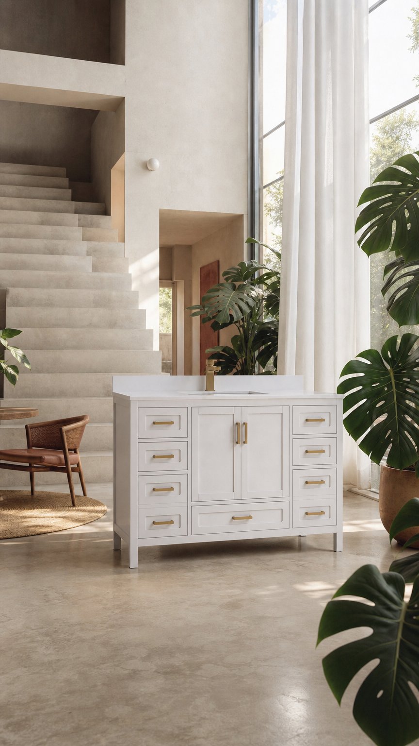 AI product shot of Rooh Bathroom Vanity 42"