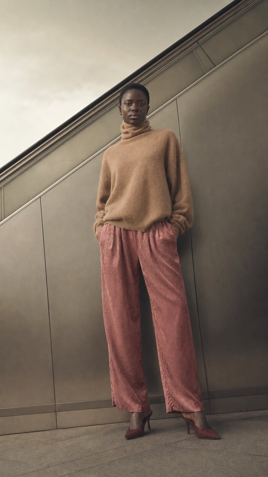 AI product shot of Mes Demesoilles Singa Trousers - Purple