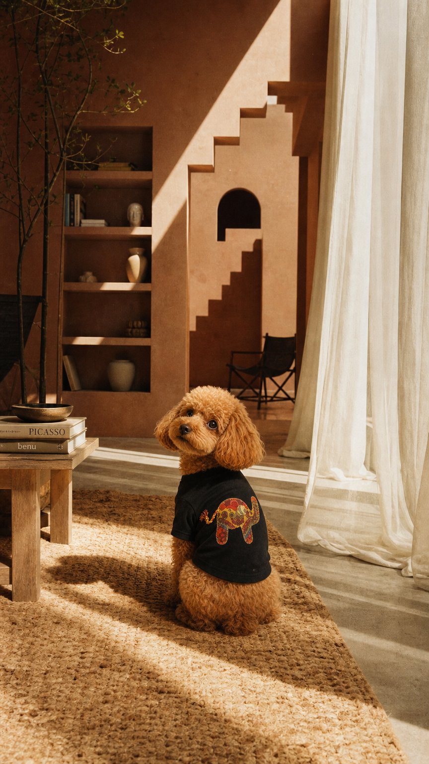 AI product shot of ゾウ サファリTシャツ