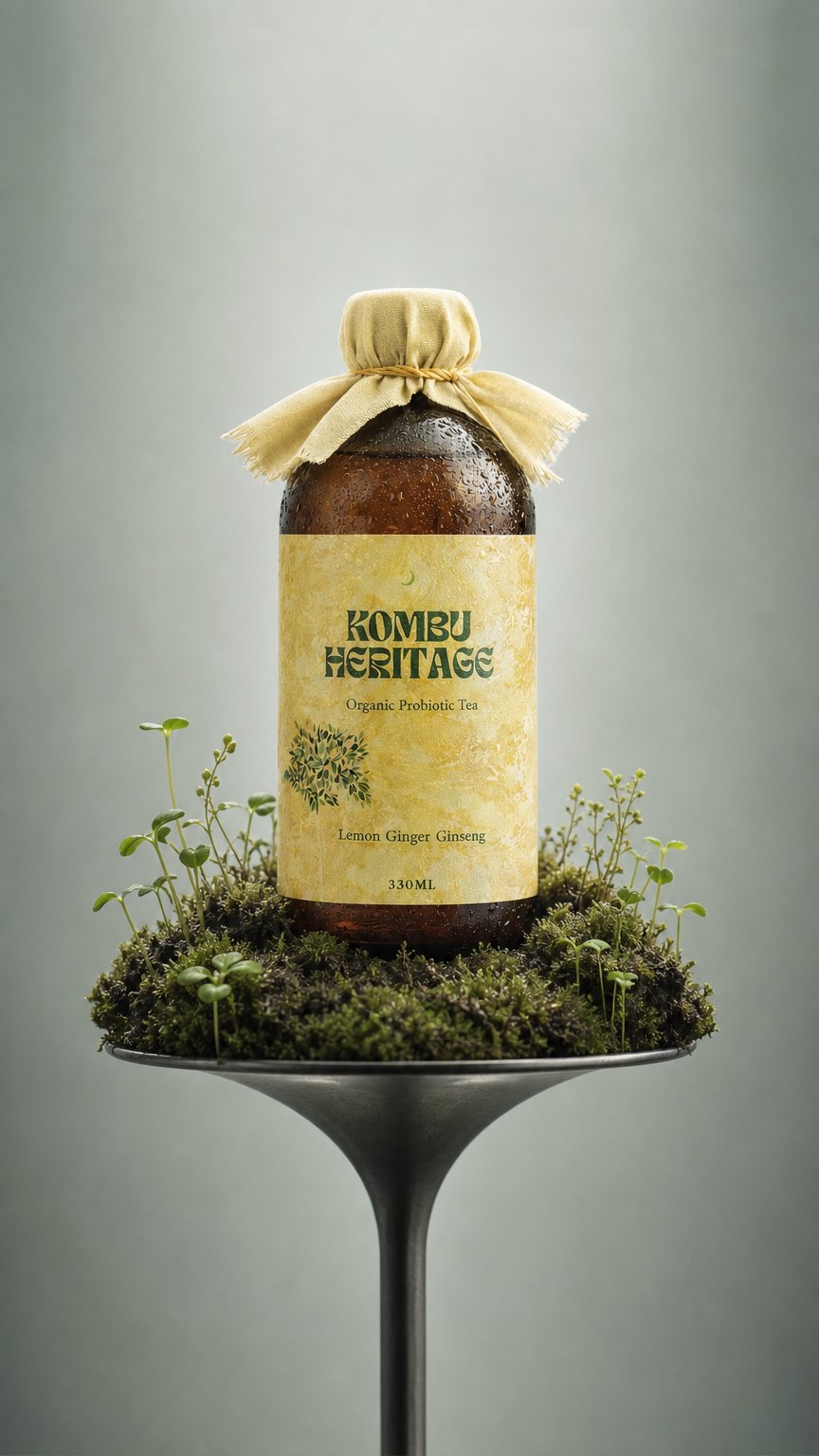 AI product shot of Lemon, Ginger & Ginseng