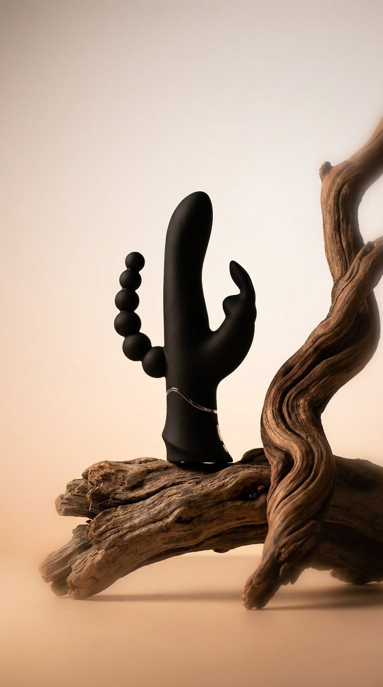 AI product shot of Happy Rabbit Triple Curve Rabbitvibrator