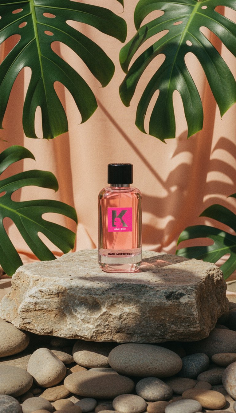 AI product shot of Jeans Urban Pink Eau de Parfum