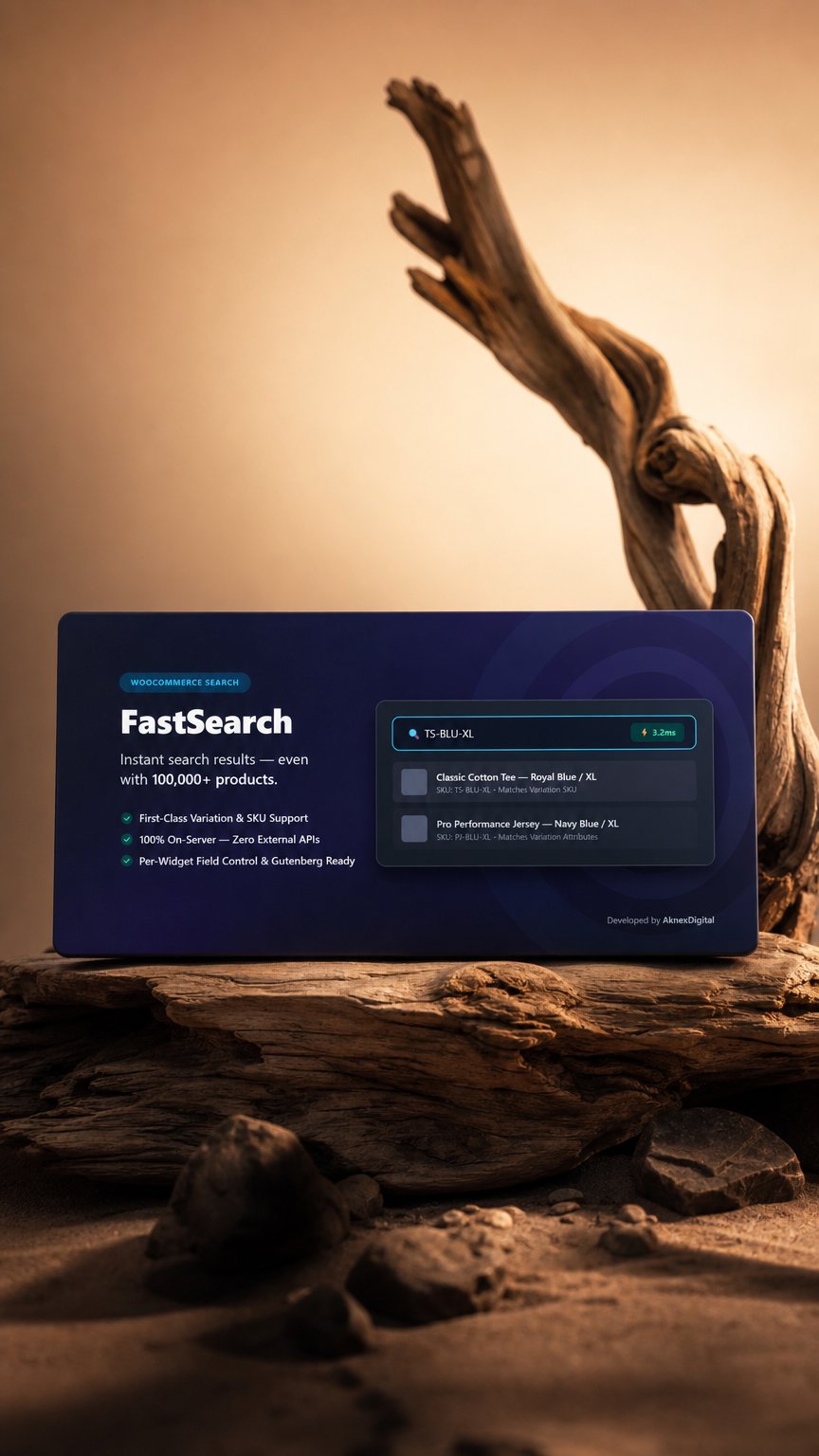 AI product shot of FastSearch for WooCommerce
