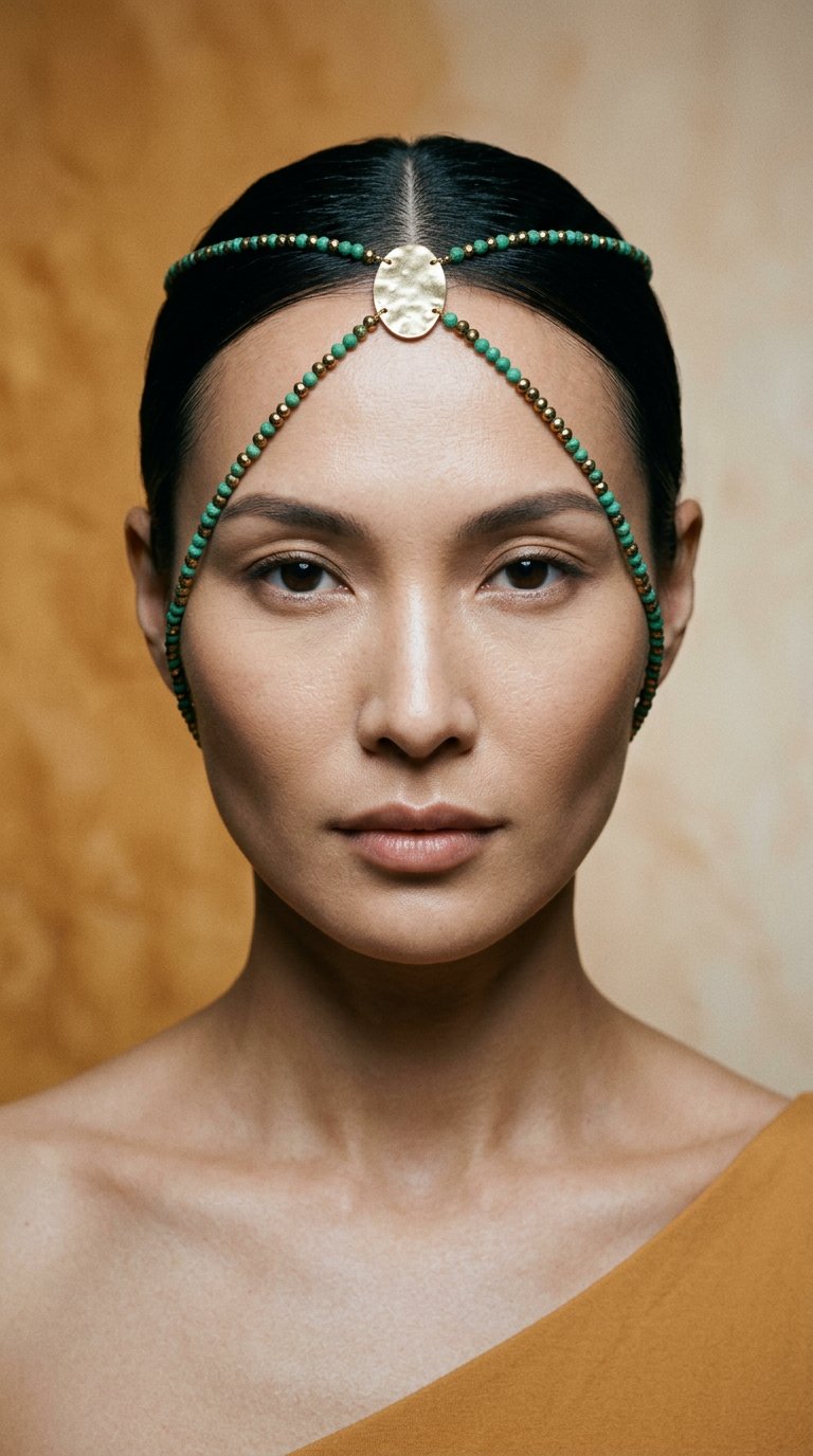 AI product shot of Head chain Nefertiti