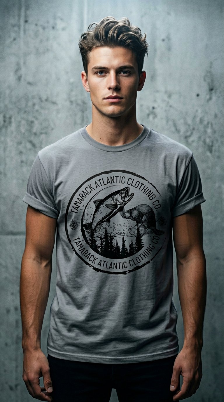 AI product shot of Atlantic River Life Comfort Tee