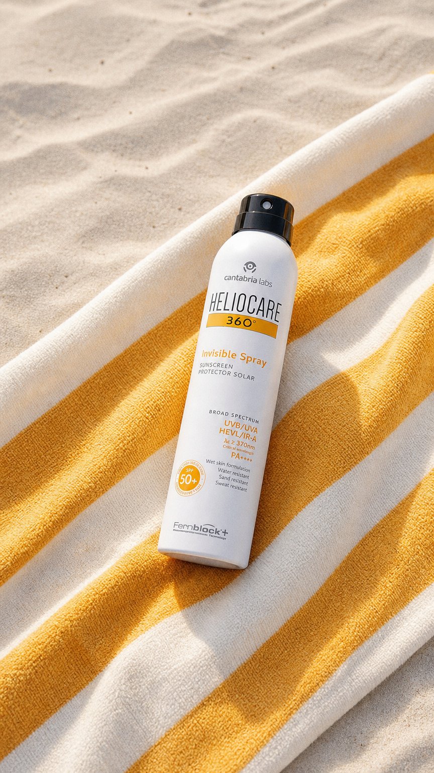 AI product shot of HELIOCARE 360 Invisible Spray SPF 50+