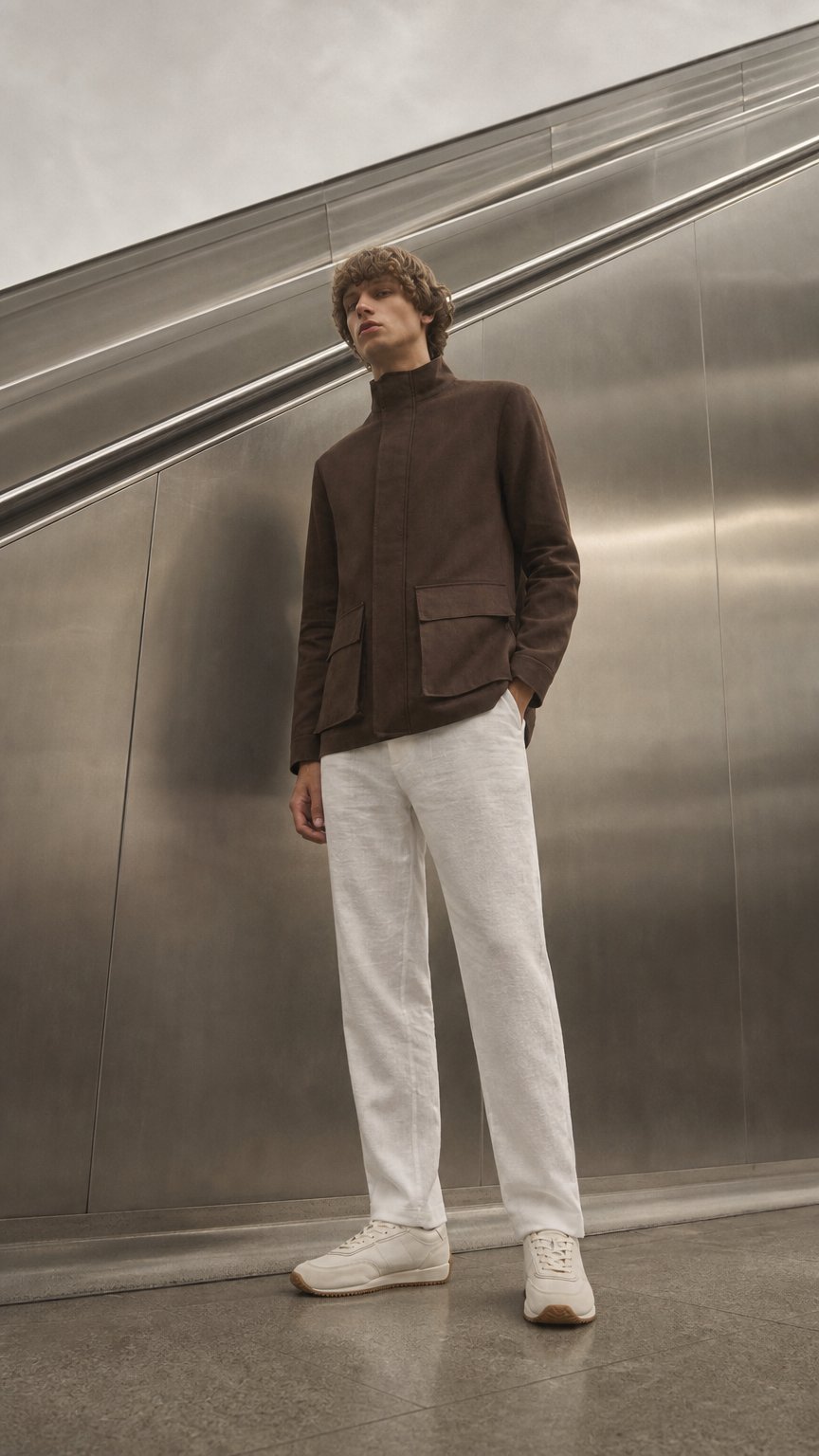 AI product shot of TUCKER LINEN JACKET