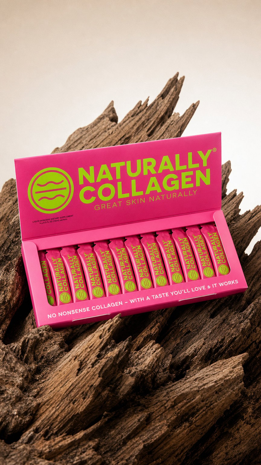 AI product shot of Naturally Collagen®  Best In Class Liquid Marine Collagen