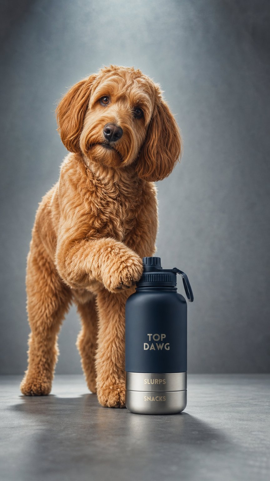 AI product shot of PUP.CUP BUTELKA 3 W 1