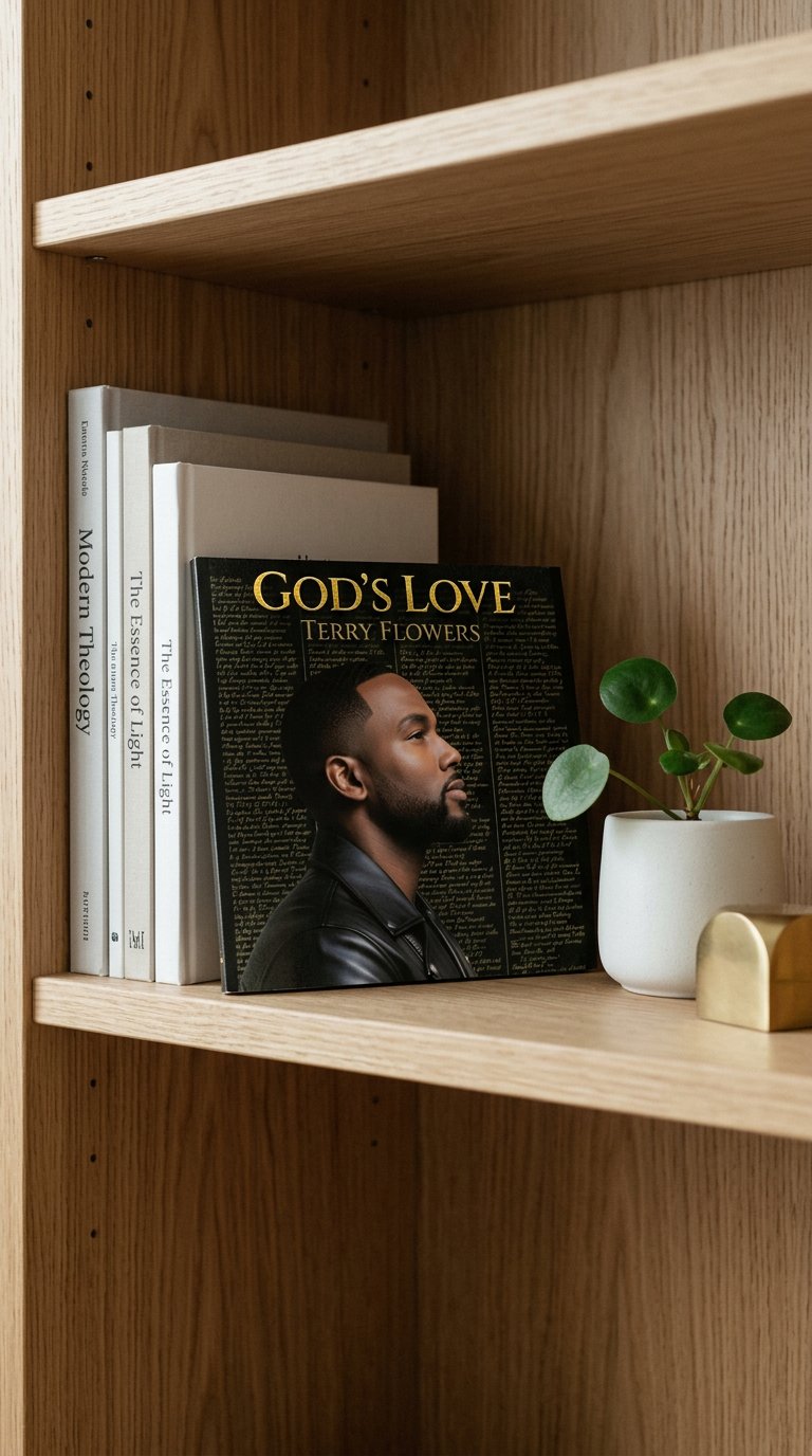AI product shot of GOD'S LOVE - TERRY FLOWERS