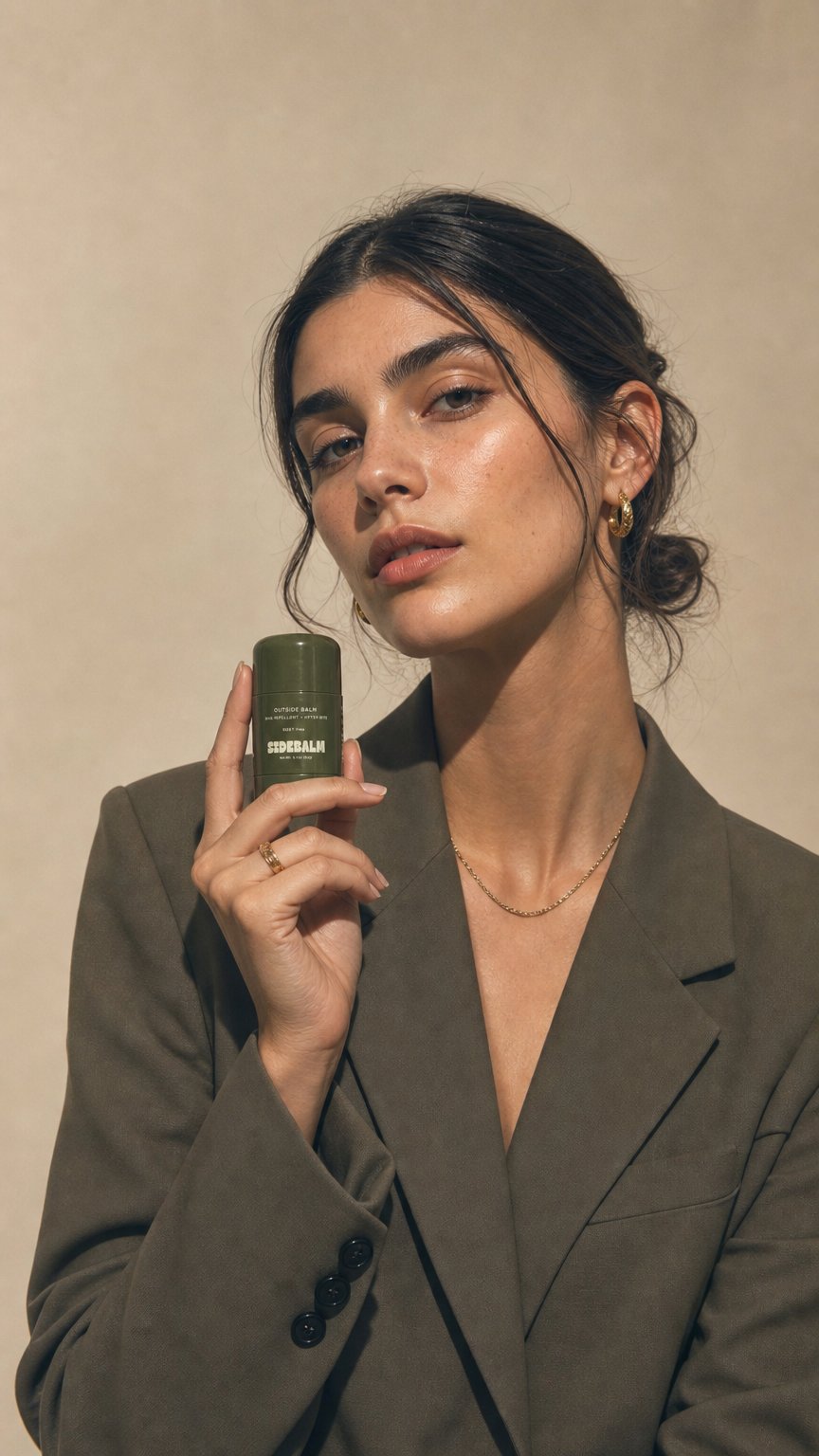 AI product shot of THE OUTSIDE BALM