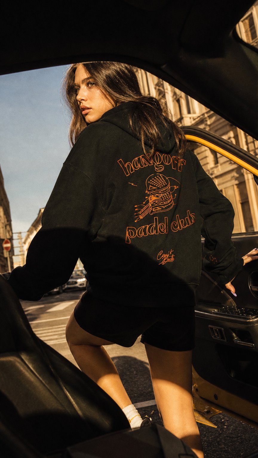 AI product shot of Padel Club Hoodie