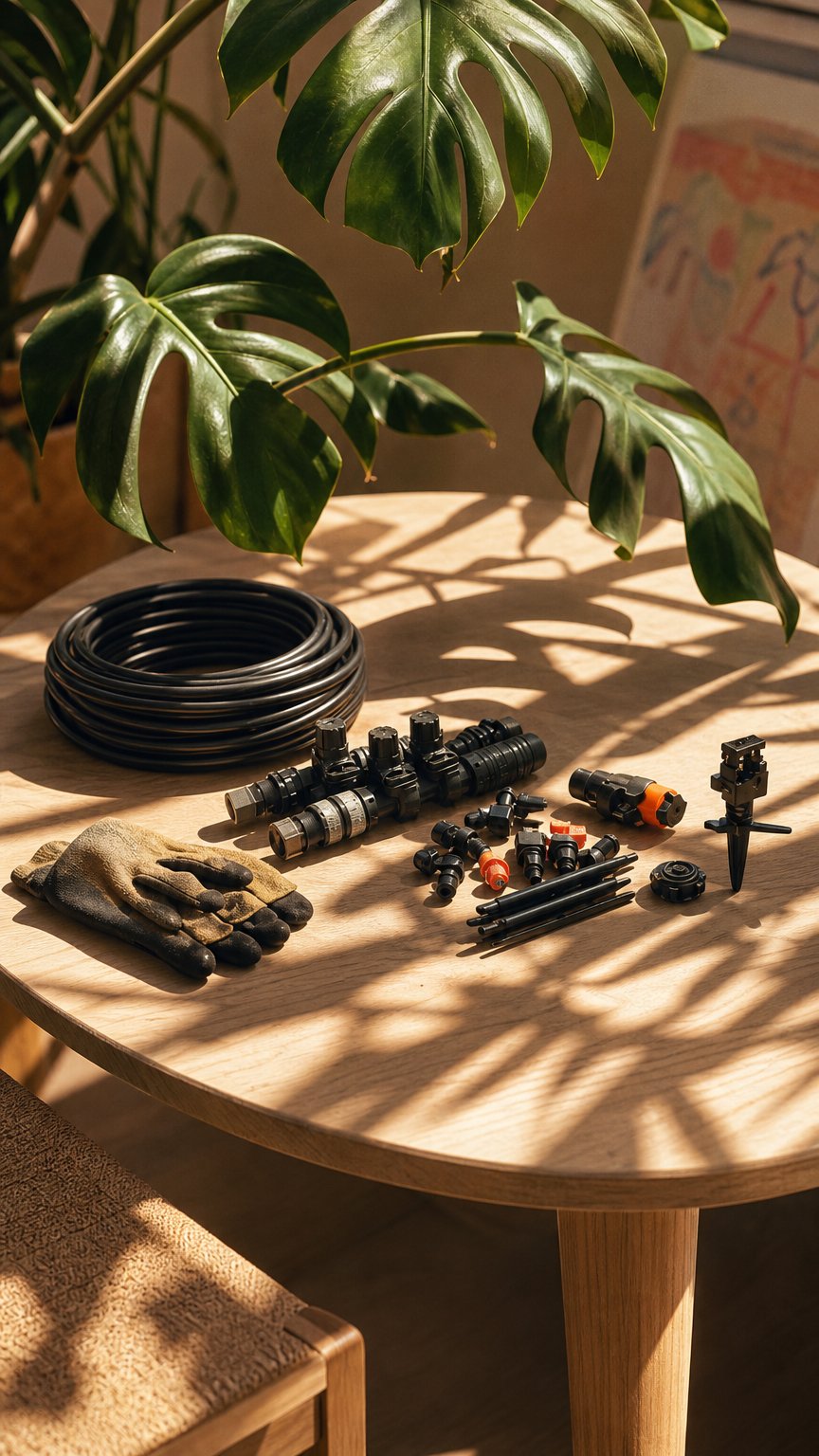 AI product shot of Automatic Garden Irrigation Installation Guide