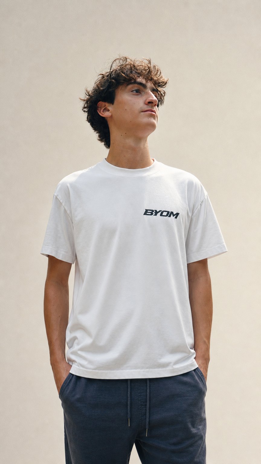 AI product shot of BYOM Legacy Tee