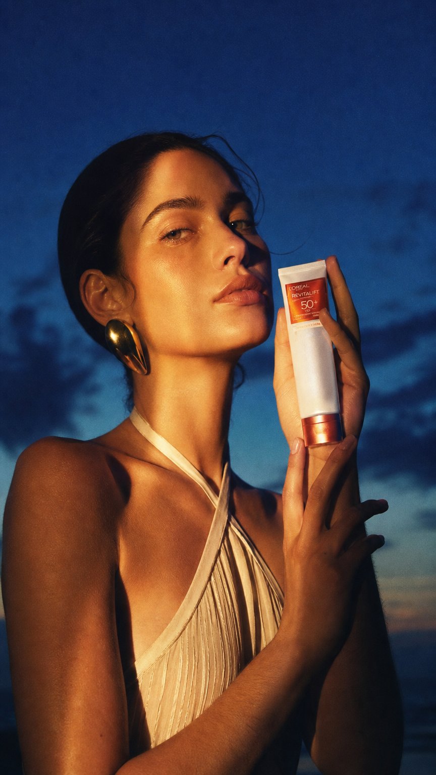 AI product shot of TOSOWOONG Rice Glow Sunscreen, SPF50+ Broad Spectrum Korean Sunscreen for Face, Dewy Finish No White Cast, Glass Skin Hydrating SPF Moisturizer with Rice Water & Hyaluronic Acid, 50ml / 1.69 fl. oz.