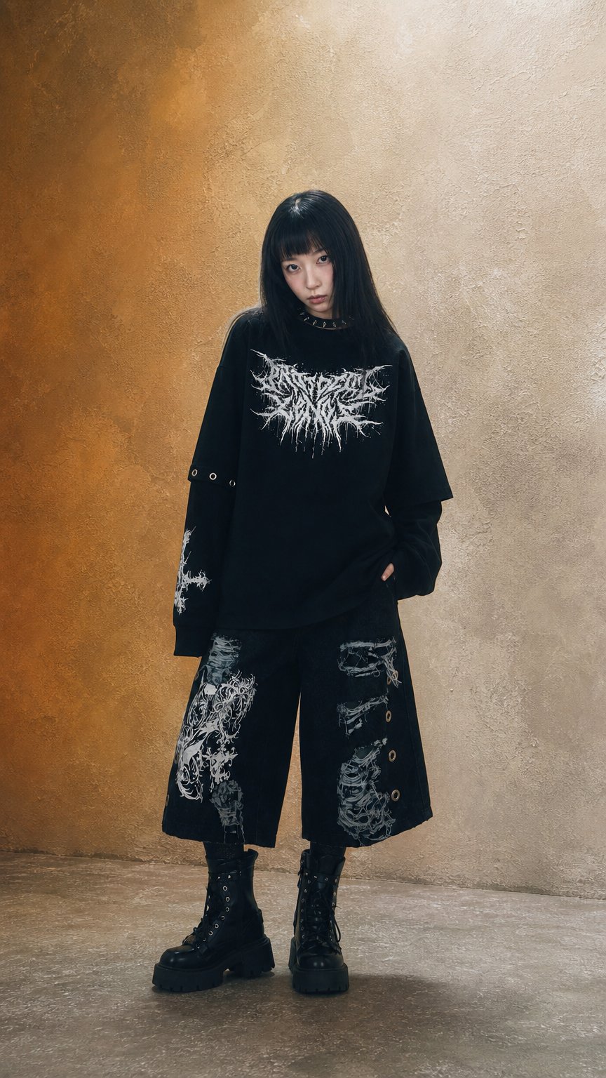 AI product shot of METAL SIGNAL LAYERED TOP