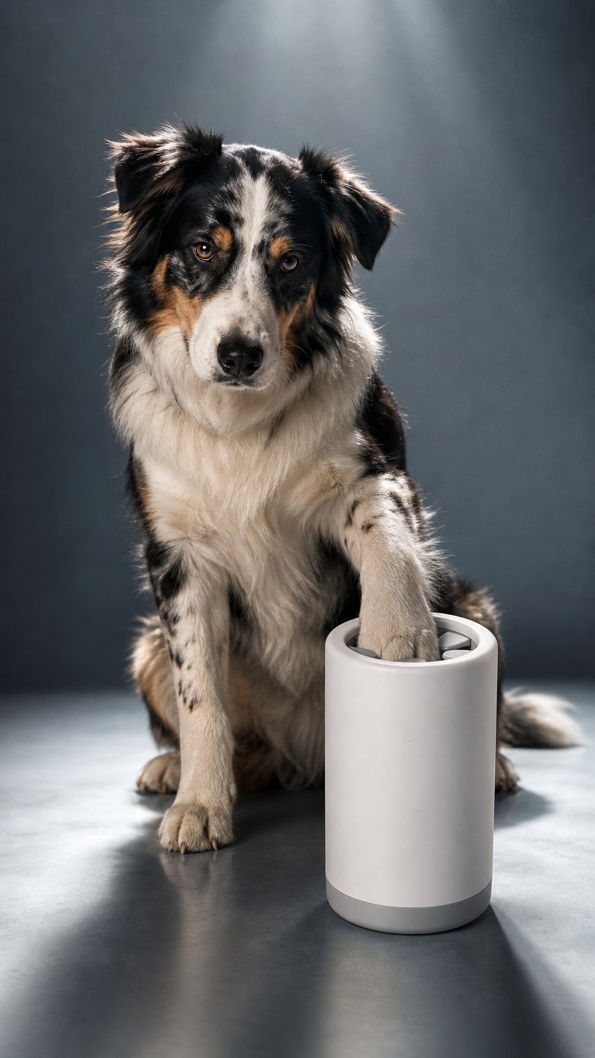 AI product shot of Dog Paw Cleaner
