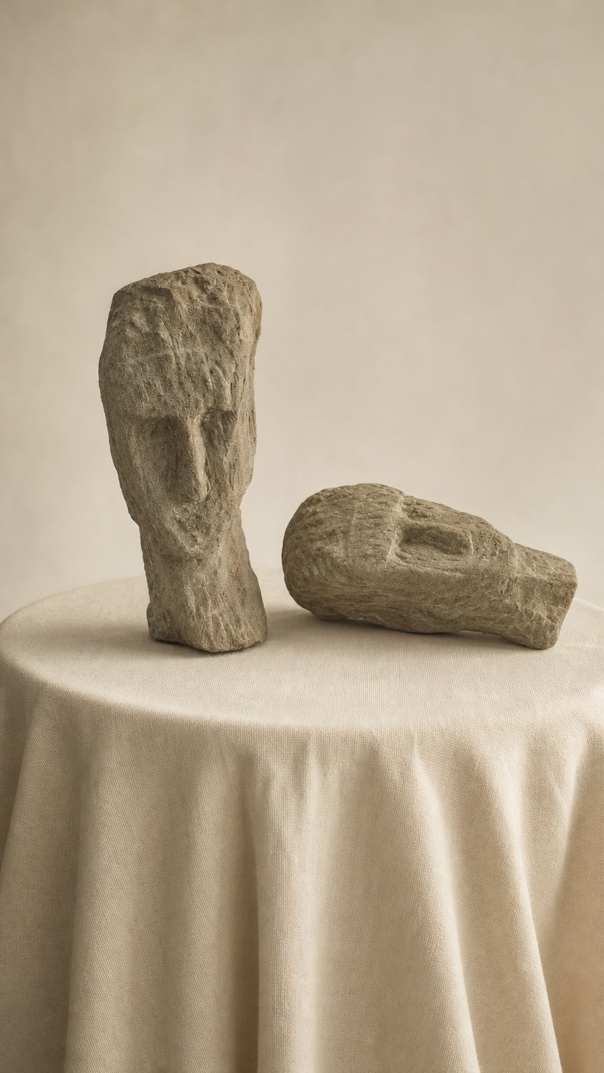 AI product shot of Aldo Nava Stone Sculpture