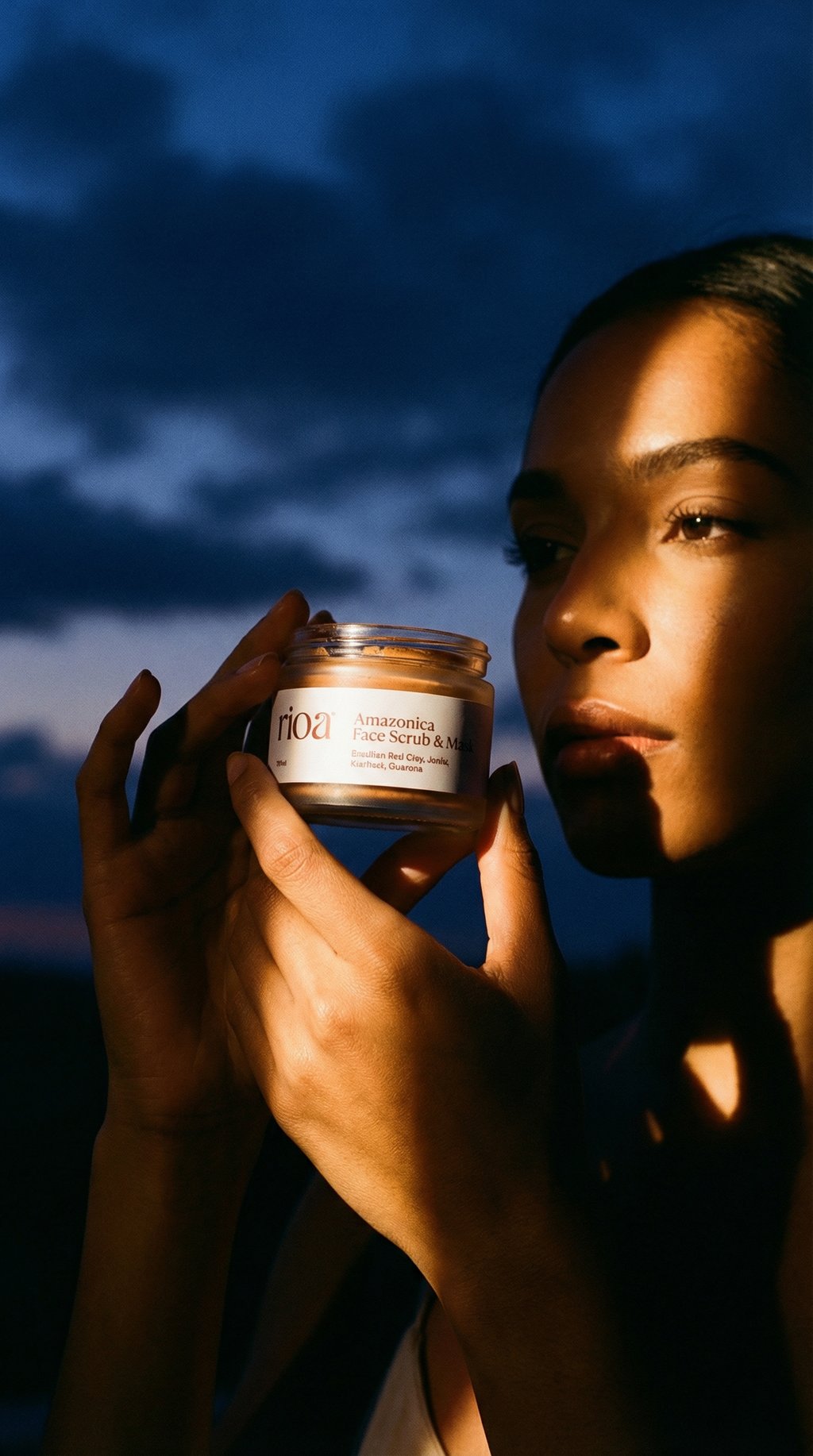 AI product shot of Amazonica Face Scrub & Mask