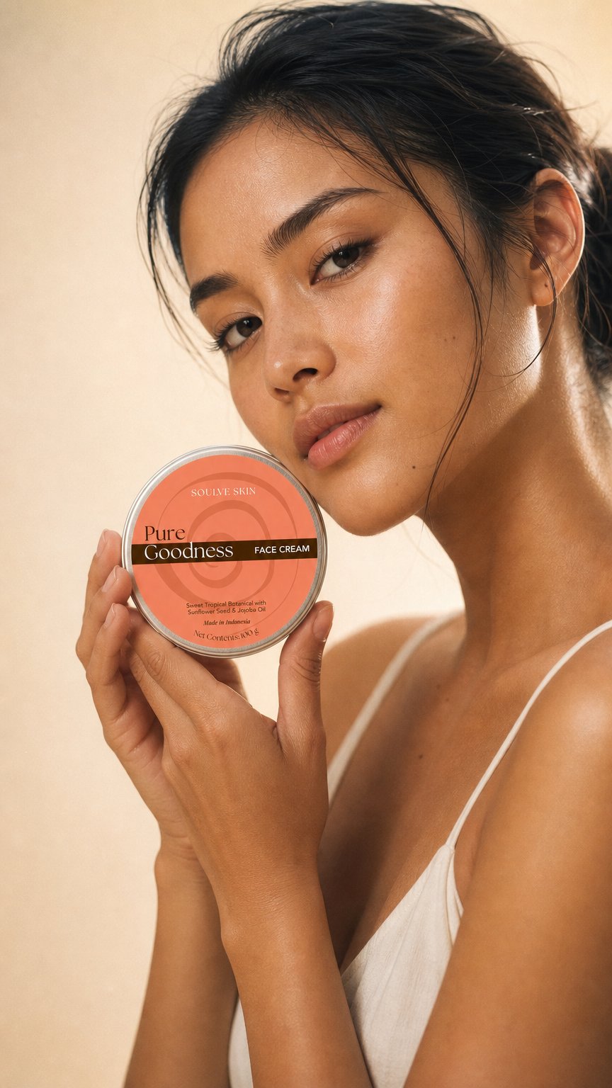 AI product shot of Soulve Pure Goodness Facial Cream