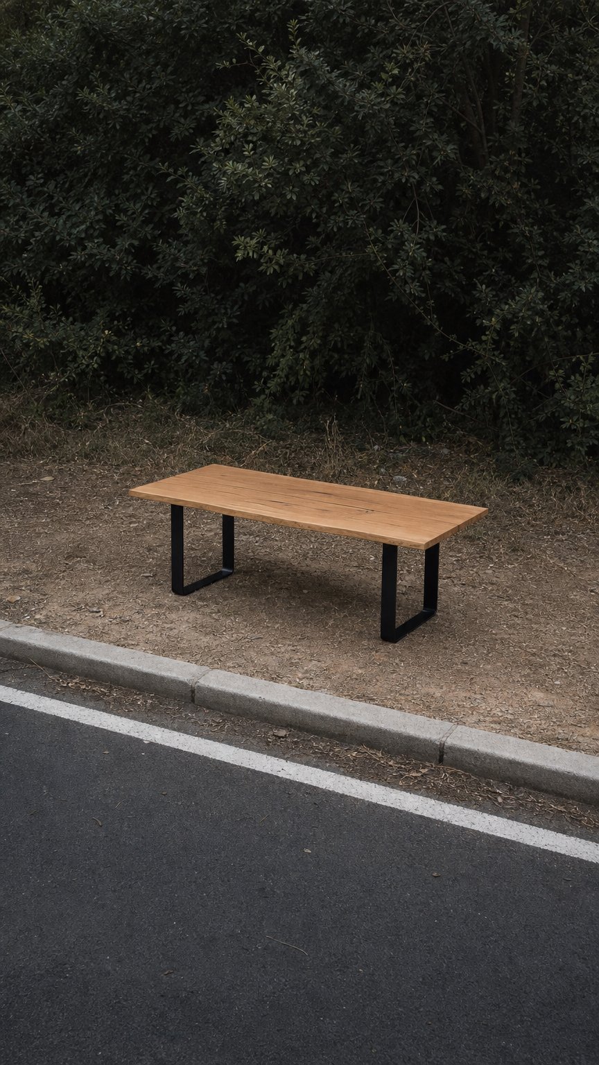 AI product shot of Oaken Dining Table – Handcrafted Solid Oak Hardwood
