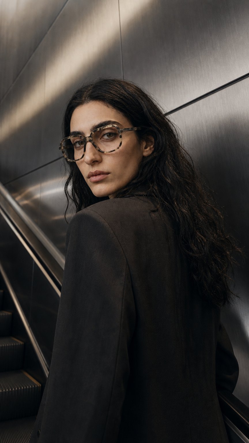 AI product shot of THE STYLIST Grey Tortoise