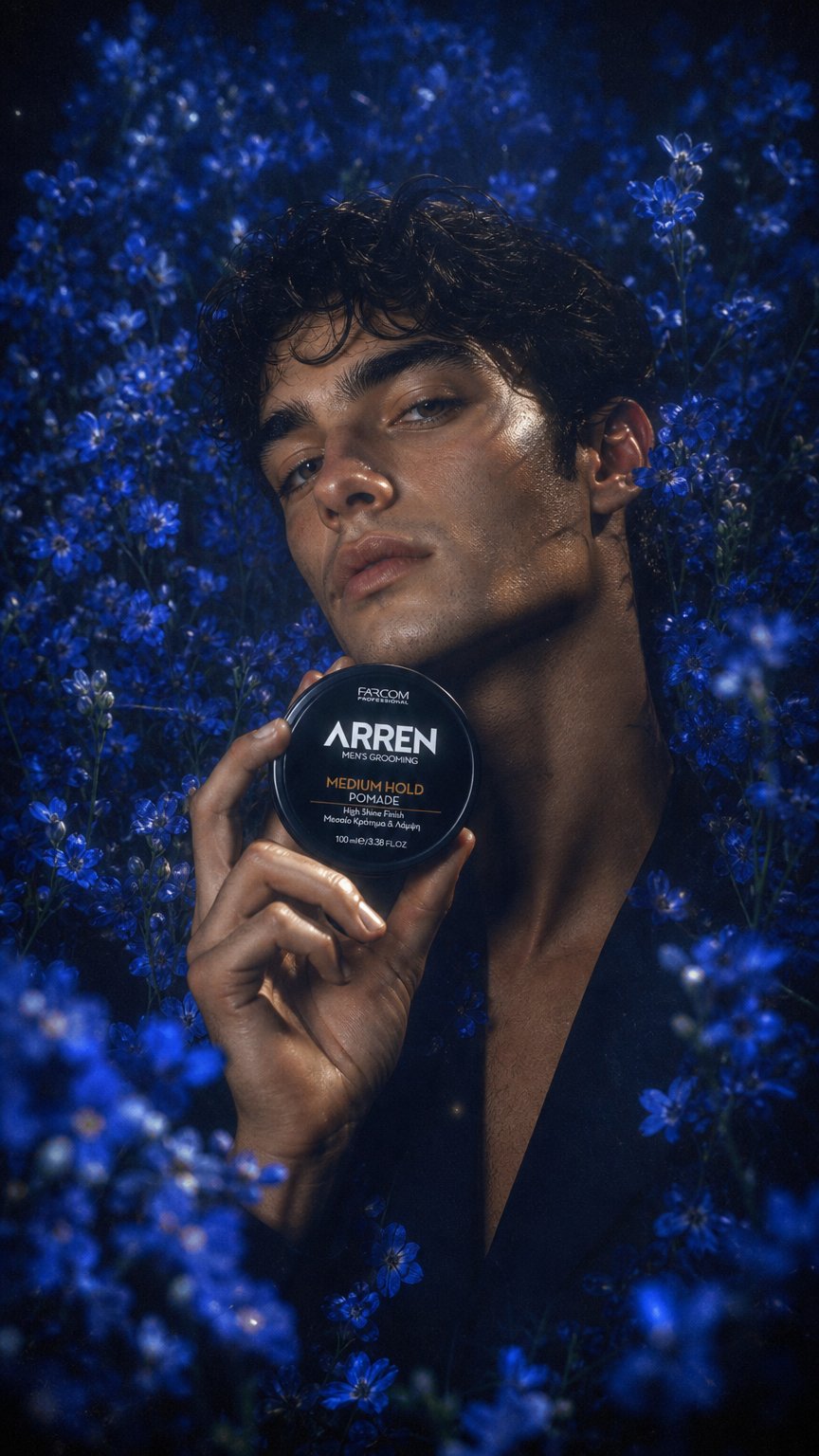 AI product shot of ARREN Pomade Medium Hold, 100 ml