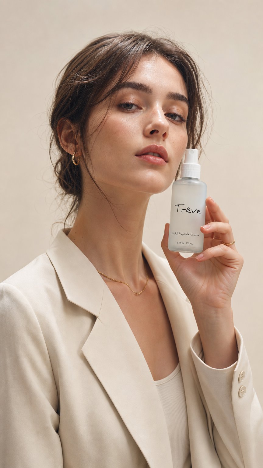 AI product shot of Trêve Vital Peptide Essence