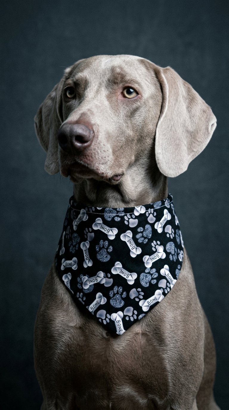 AI product shot of Bone and Paw Tie Bandana
