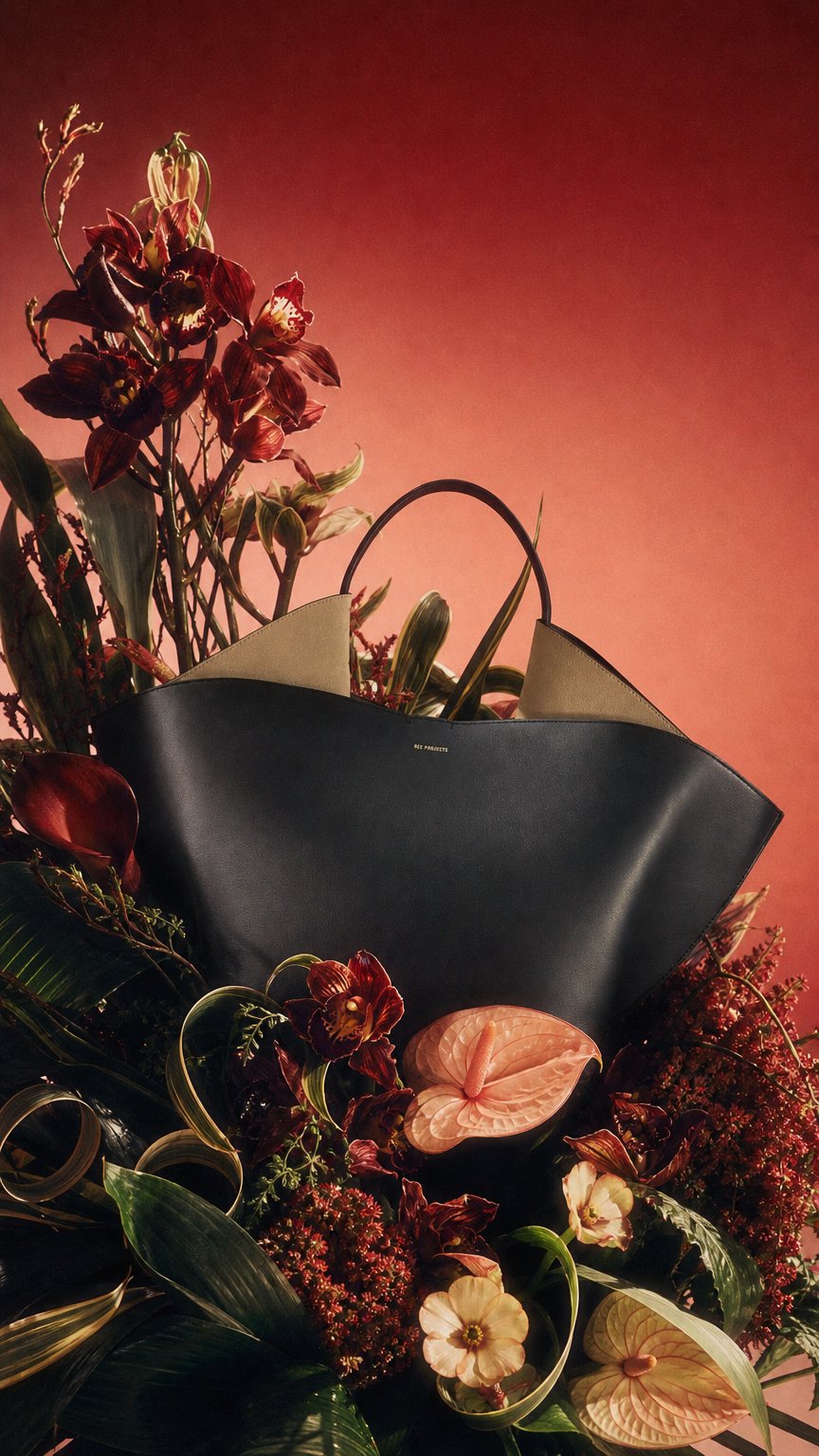 AI product shot of Ann Tote Medium - Soft Calf - Black