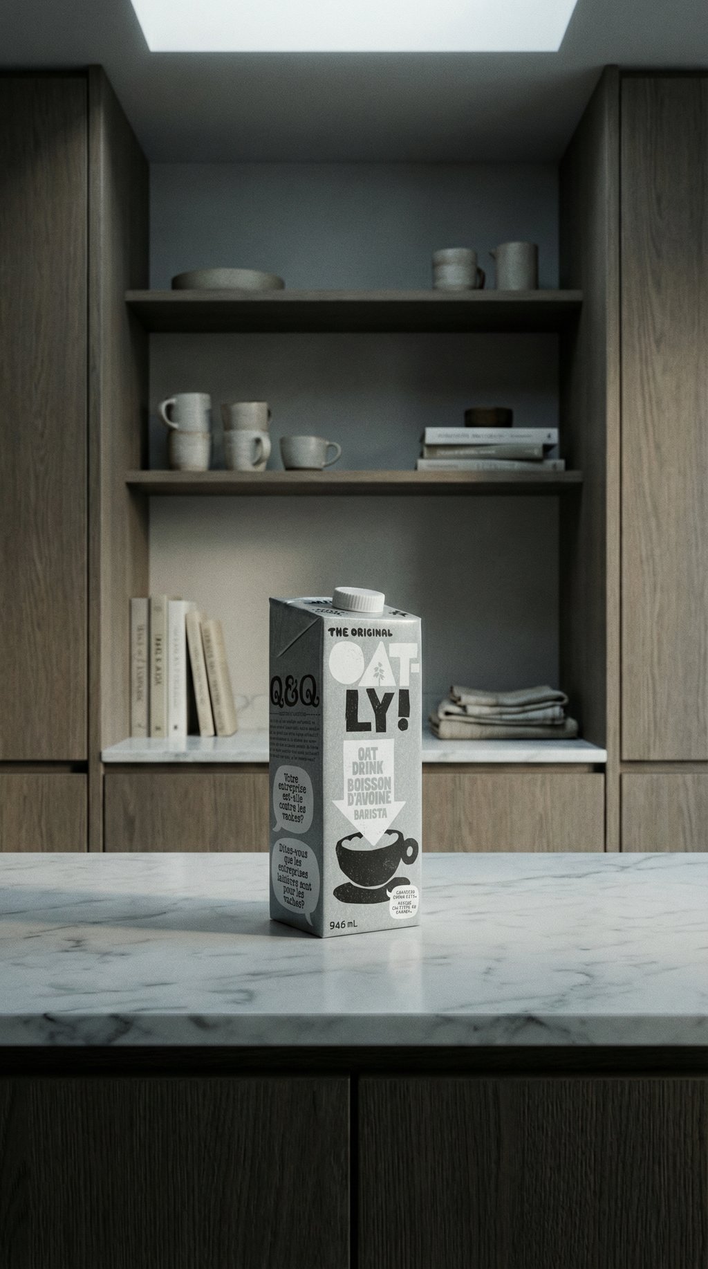 AI product shot of Oat Drink Barista Edition