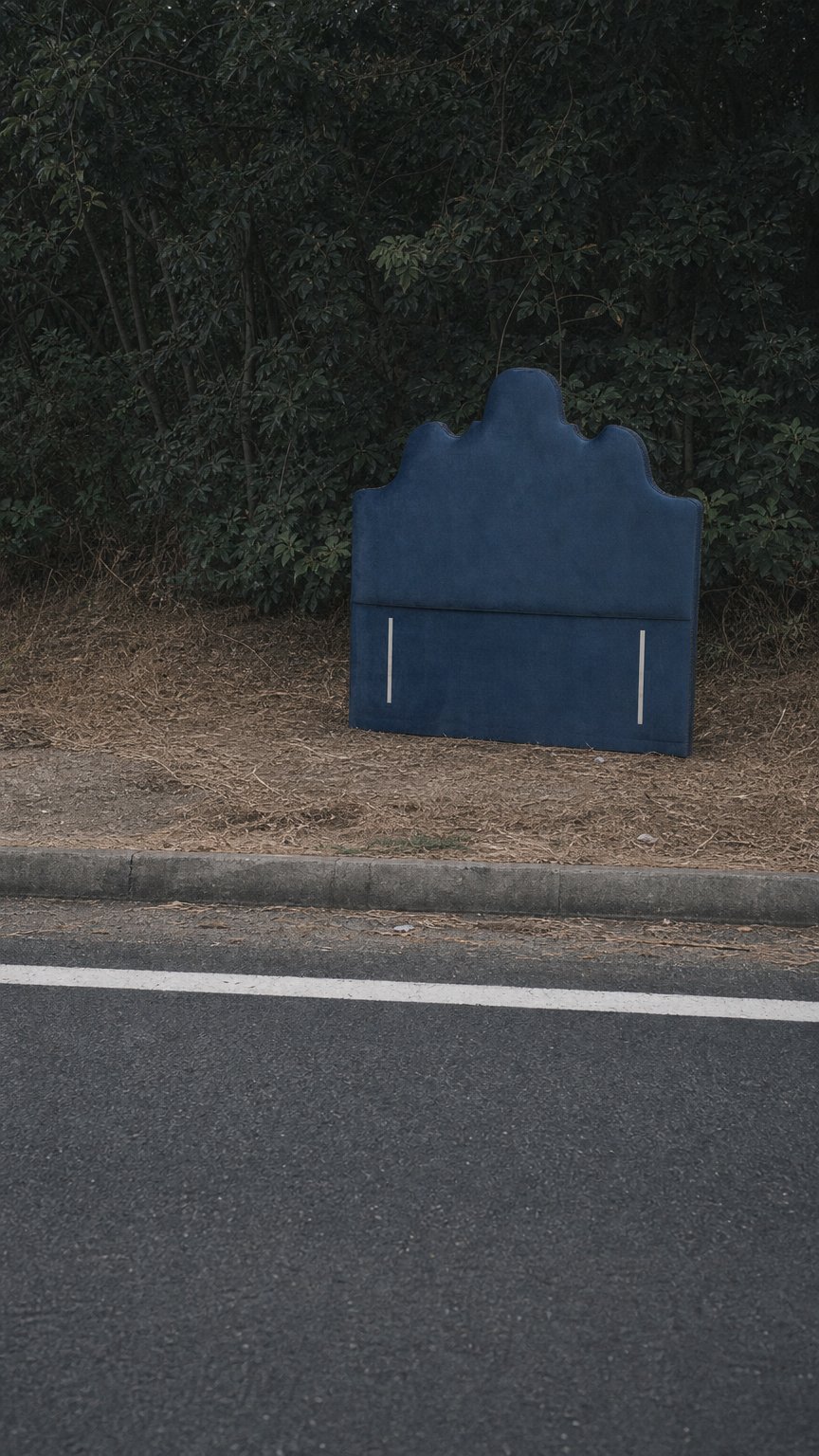 AI product shot of Arbury Upholstered Floor Standing Headboard