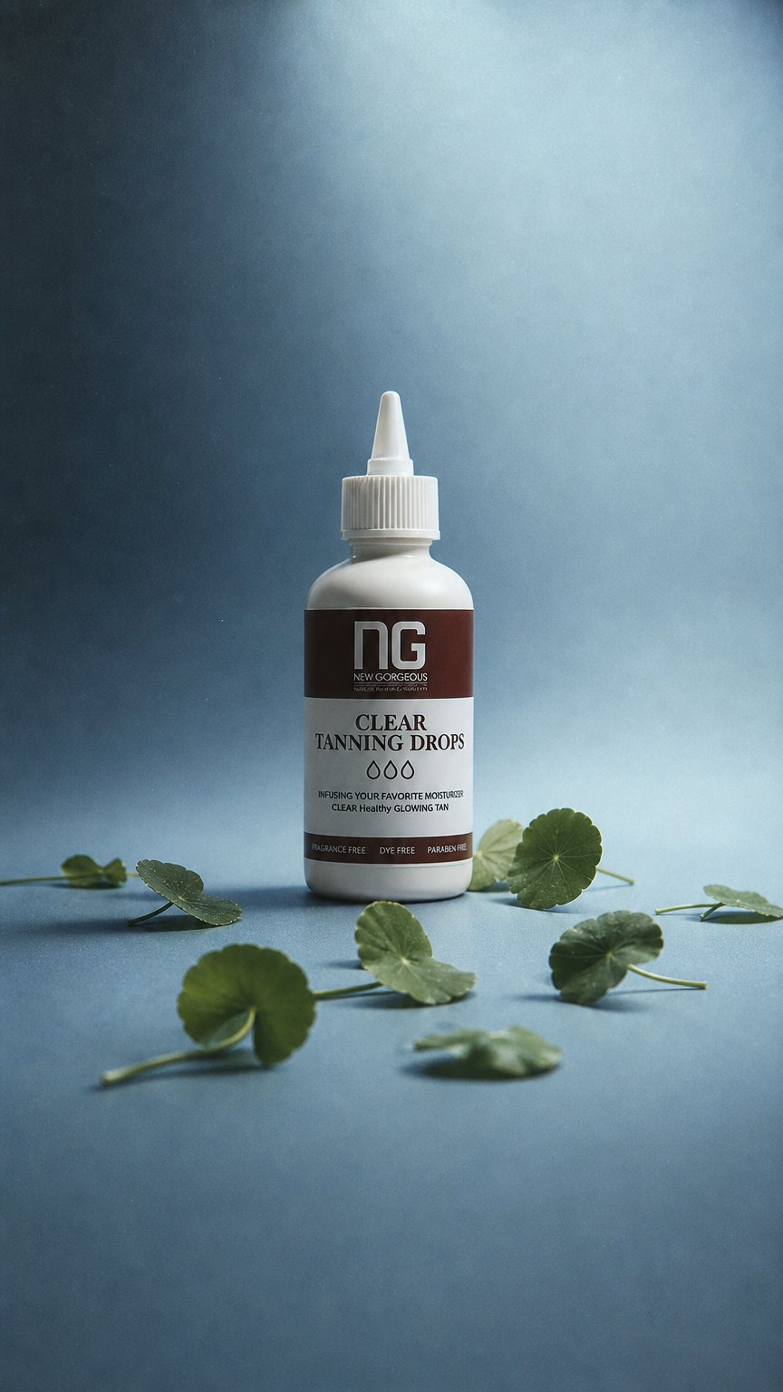 AI product shot of Clear Tanning Drops