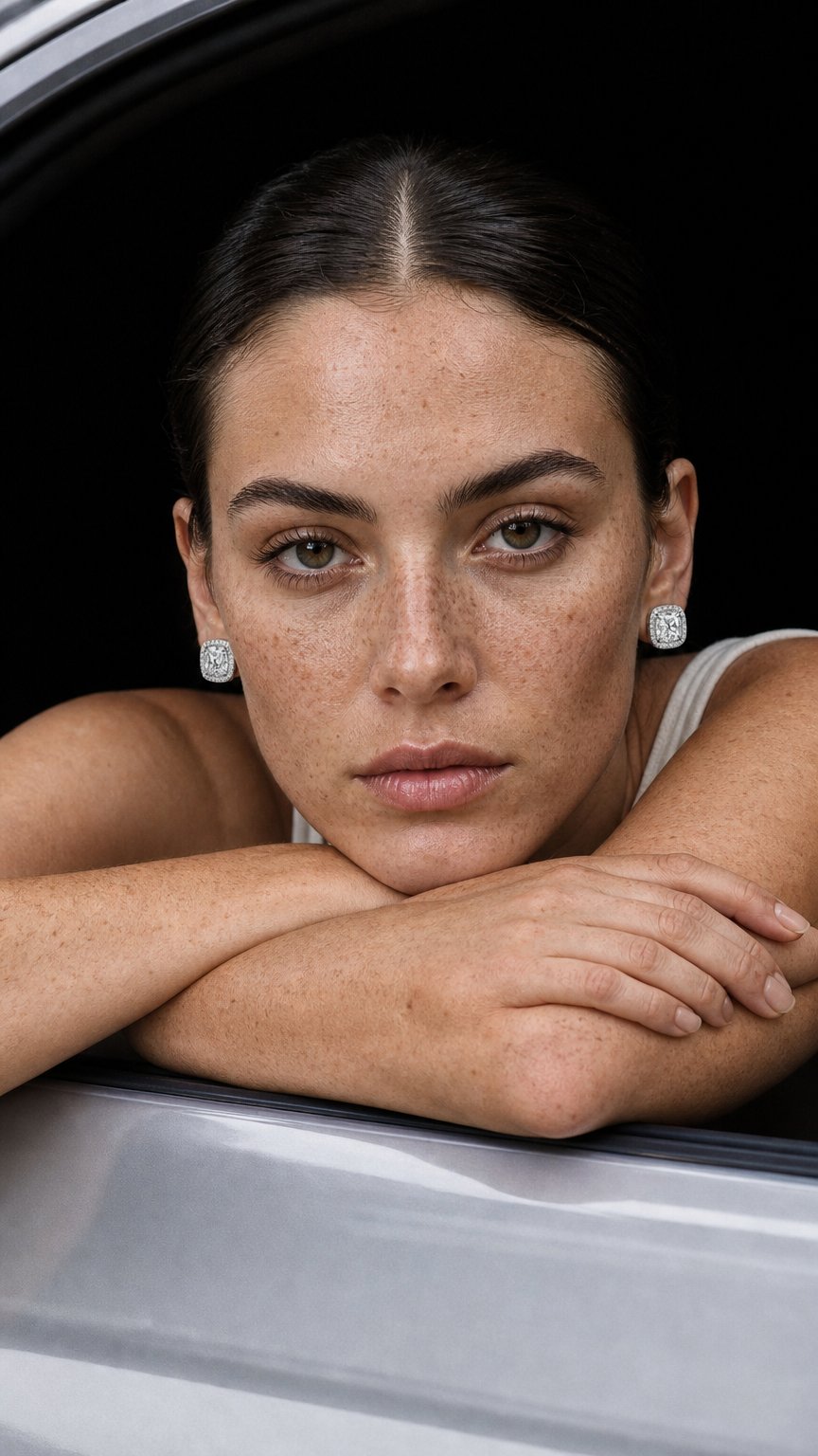 AI product shot of 3.04 + 3.07 Cushion Cut Diamond Earrings - GIA Certified