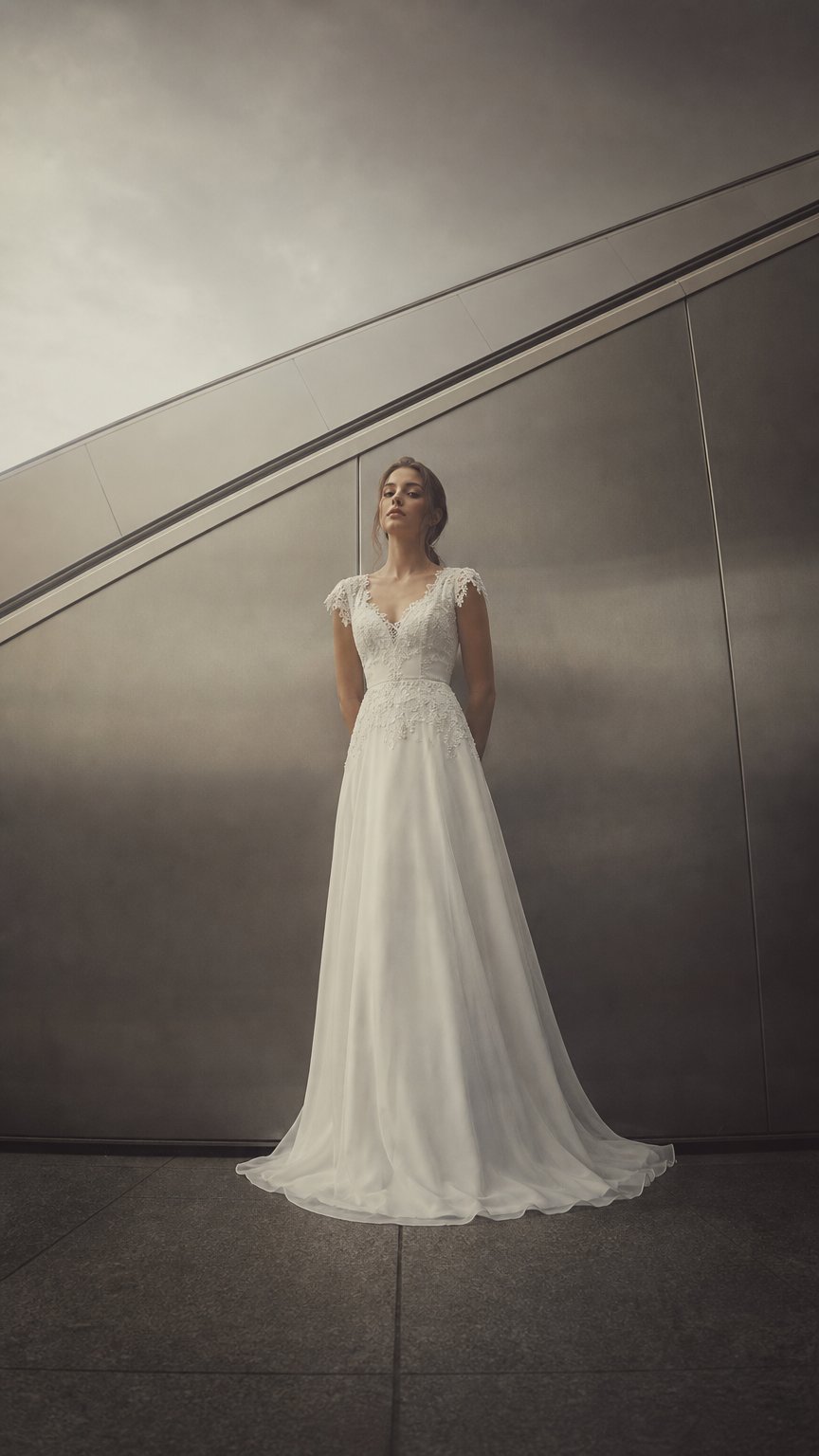AI product shot of Linda Asaf Design Classic Wedding Gown