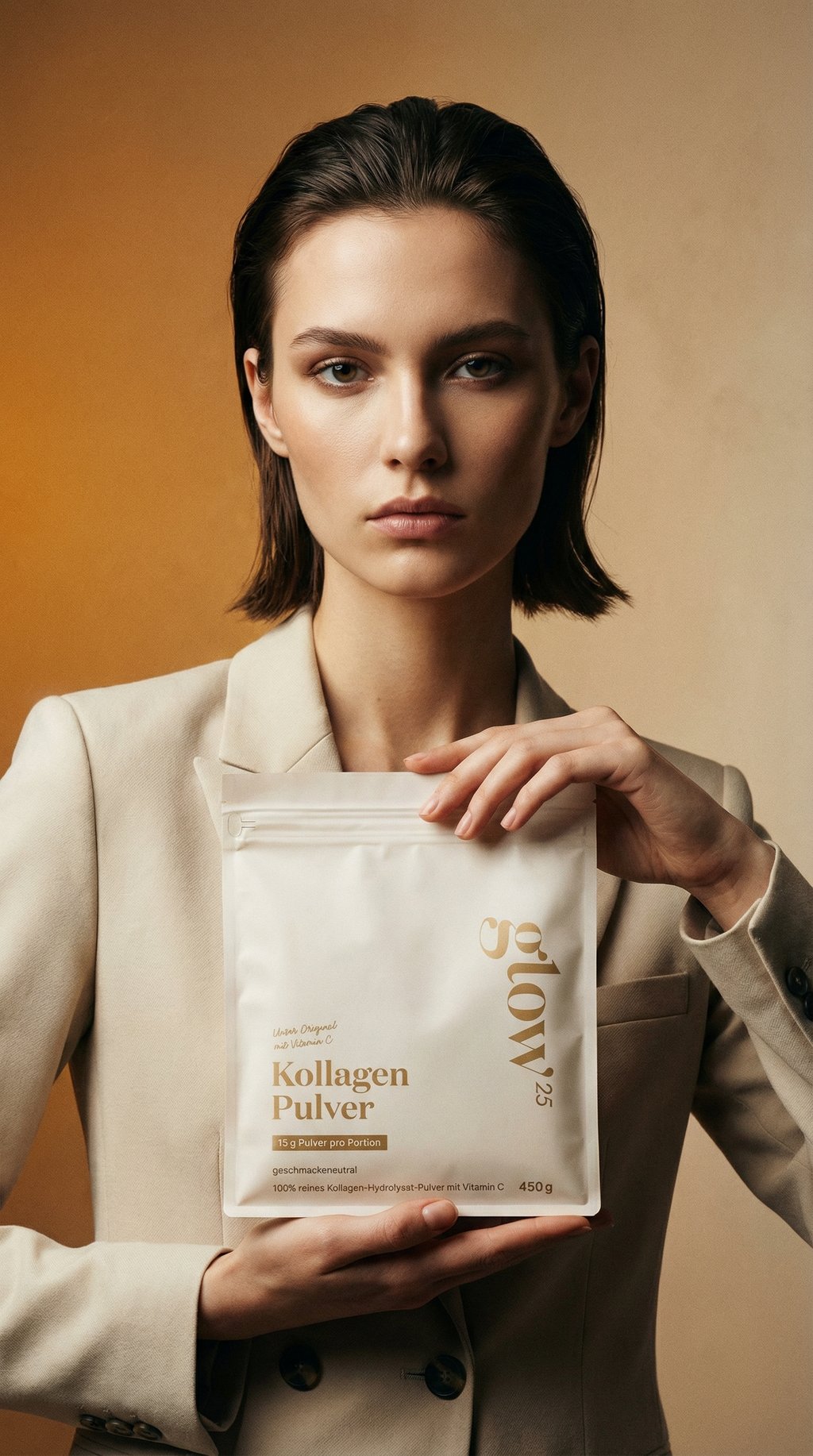 AI product shot of Kollagen Pulver: Deutschlands Nr. 1 mit Vitamin C