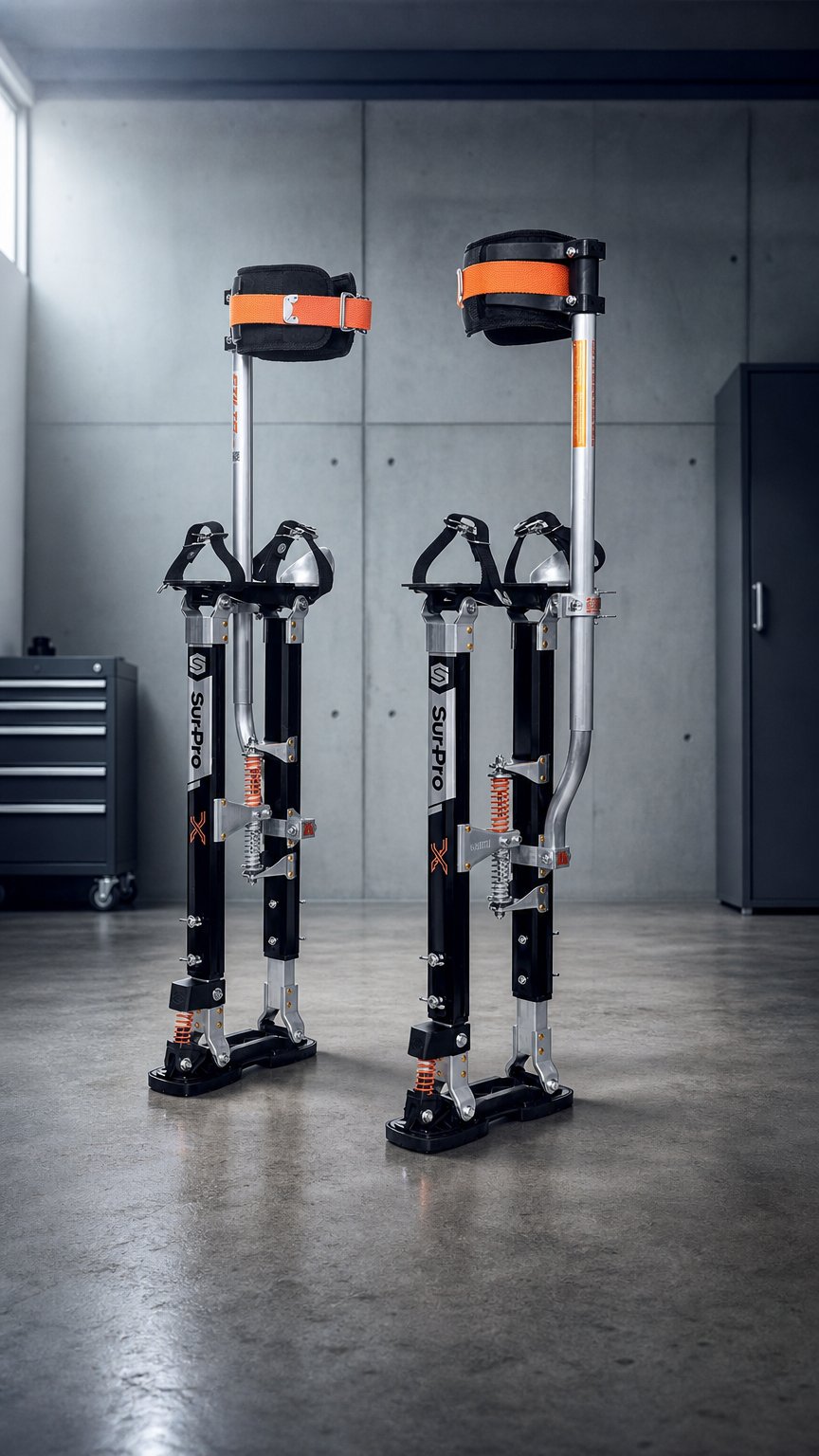 AI product shot of SurPro Magnesium Stilts single-sided (M) 530-785mm S1X-M-2131