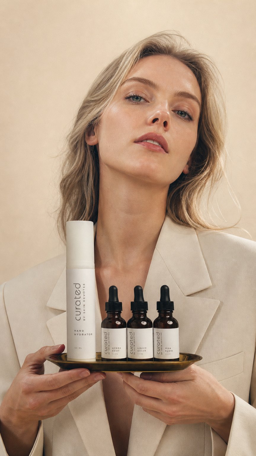 AI product shot of CURATED By Skin Devotee