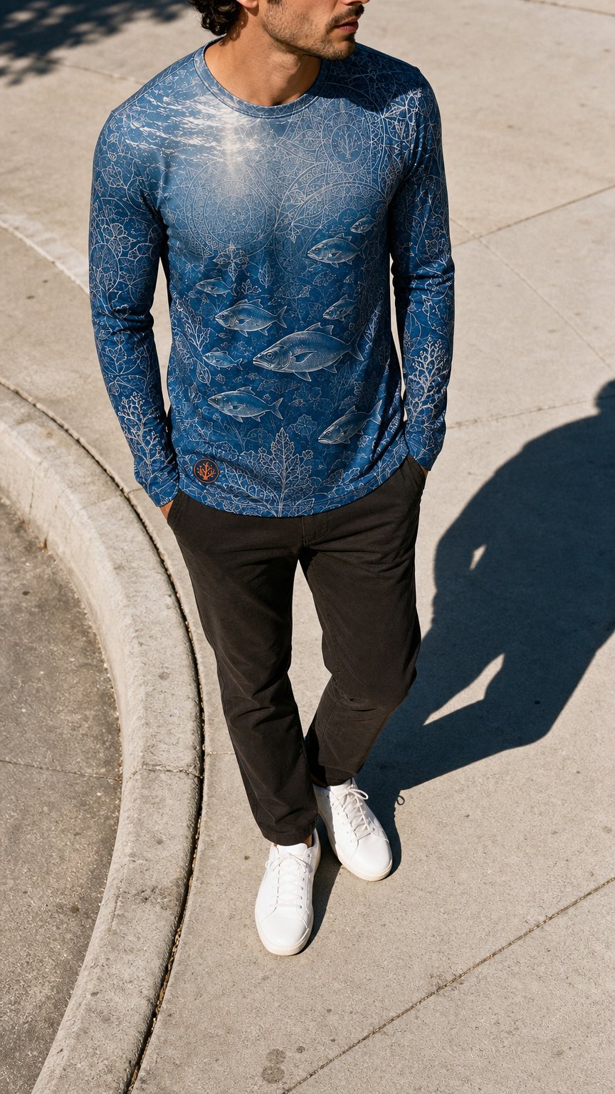 AI product shot of Bluewater Long Sleeve Shirt