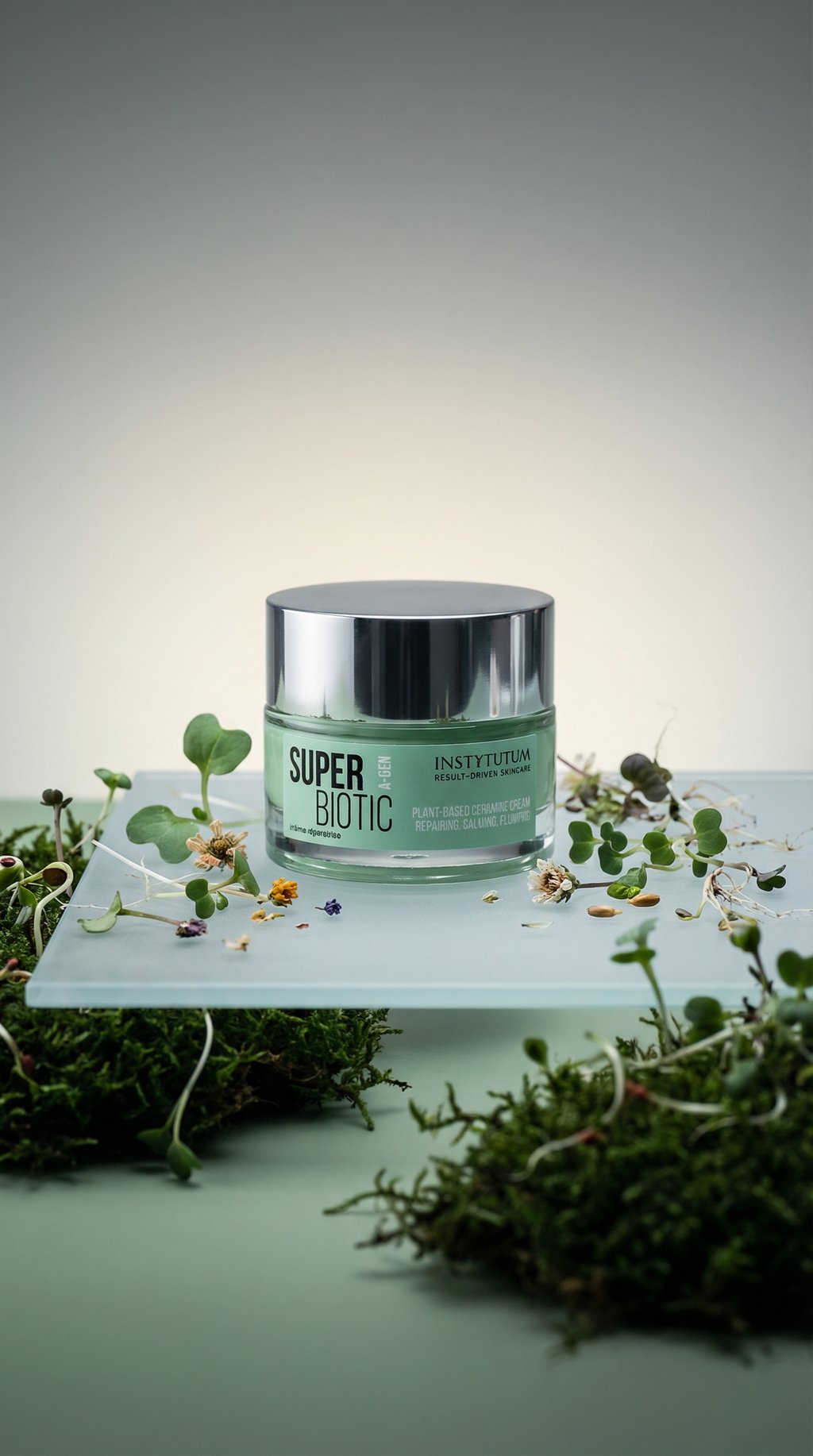 AI product shot of REGENERIERENDE GESICHTSCREME SUPERBIOTIC PLANT-BASED CERAMIDE CREAM