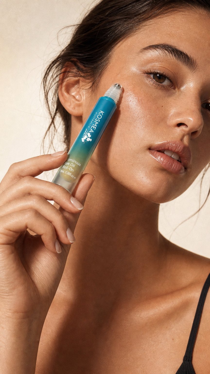 AI product shot of Luminous Eye Oil Roll-On 9mL