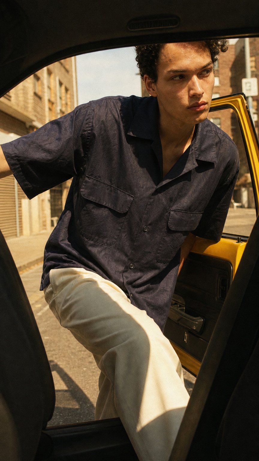 AI product shot of Open Collar SS Shirt