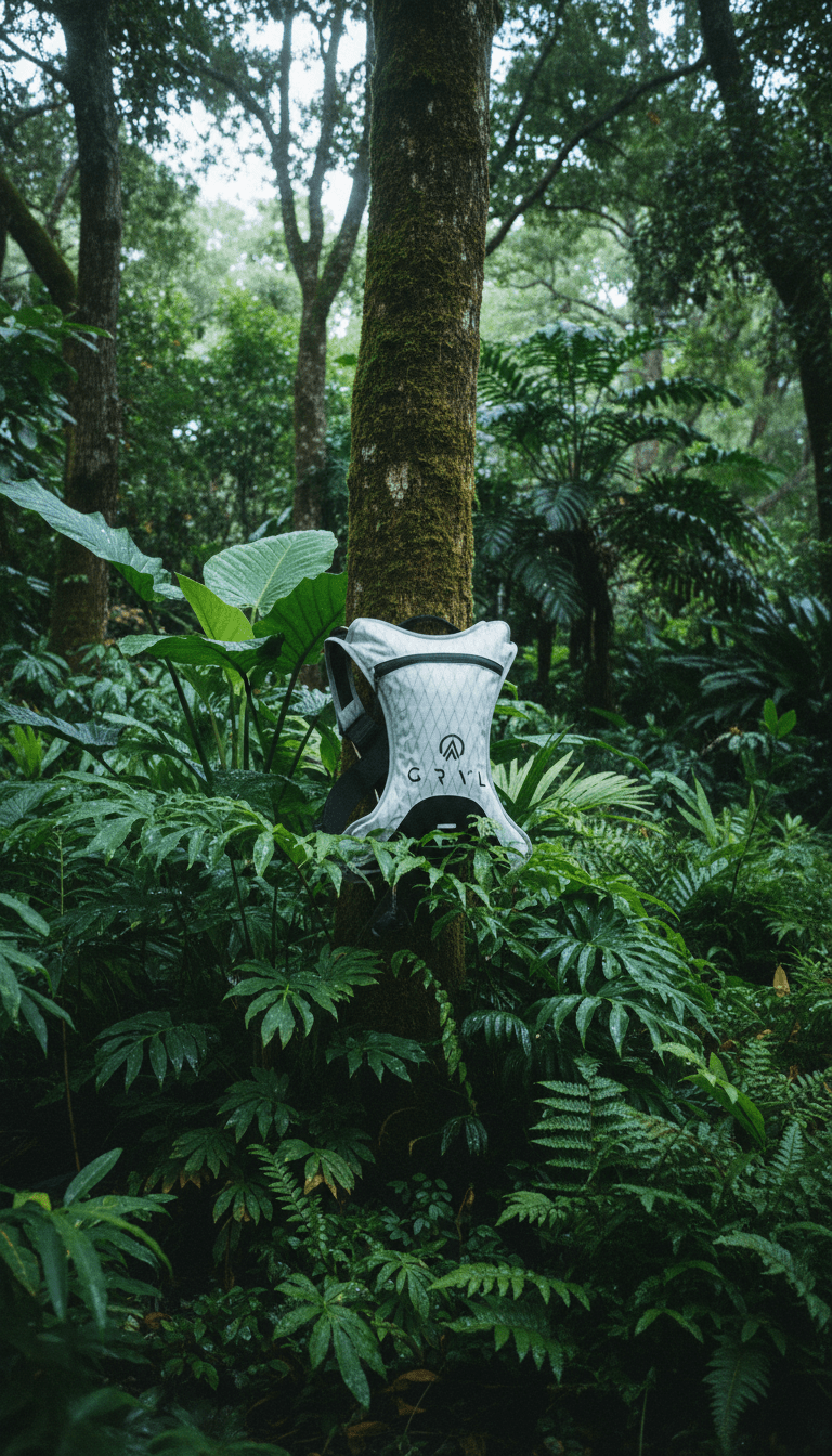 AI product shot of GRVL 2L Hydration Pack White
