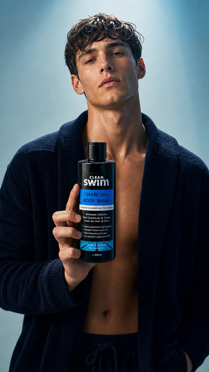 AI product shot of Activated Charcoal Body Wash 500ml | Chlorine Removal