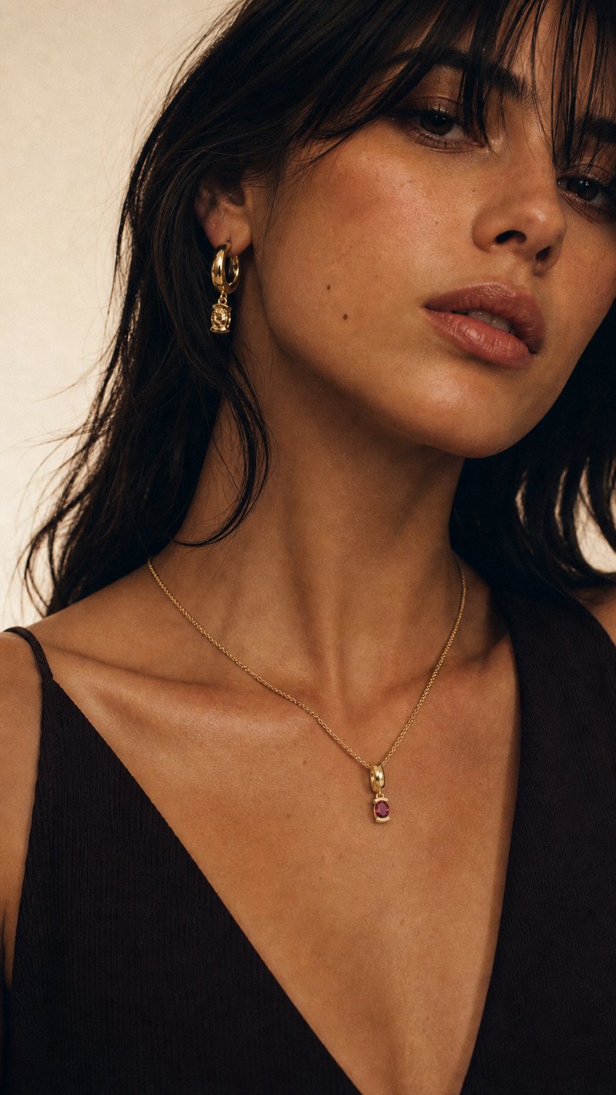 AI product shot of Manaja Pendant Sapphire