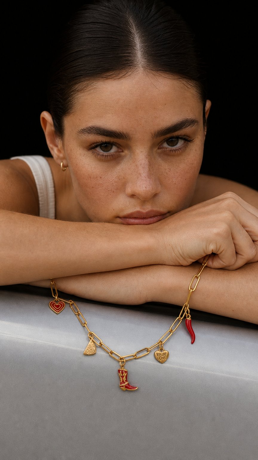 AI product shot of HOT GIRL ERA NECKLACE