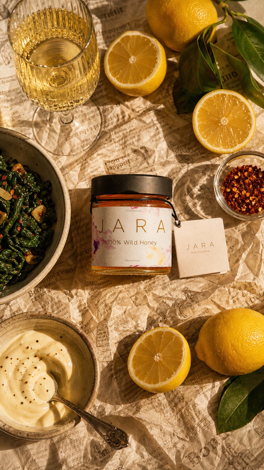 AI product shot of Jara Honey Noble 350g