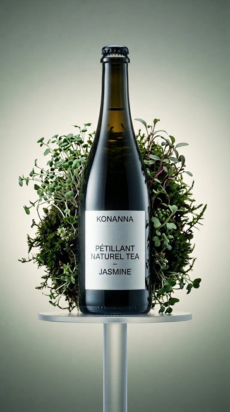 AI product shot of Pétillant Naturel Tea JASMINE