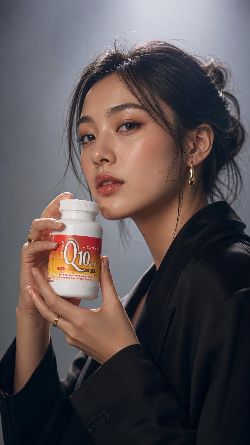 AI product shot of Q10膠原蛋白膠囊